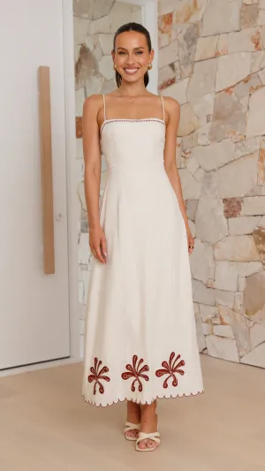 Daya Maxi Dress - Natural / Brown Billy J
