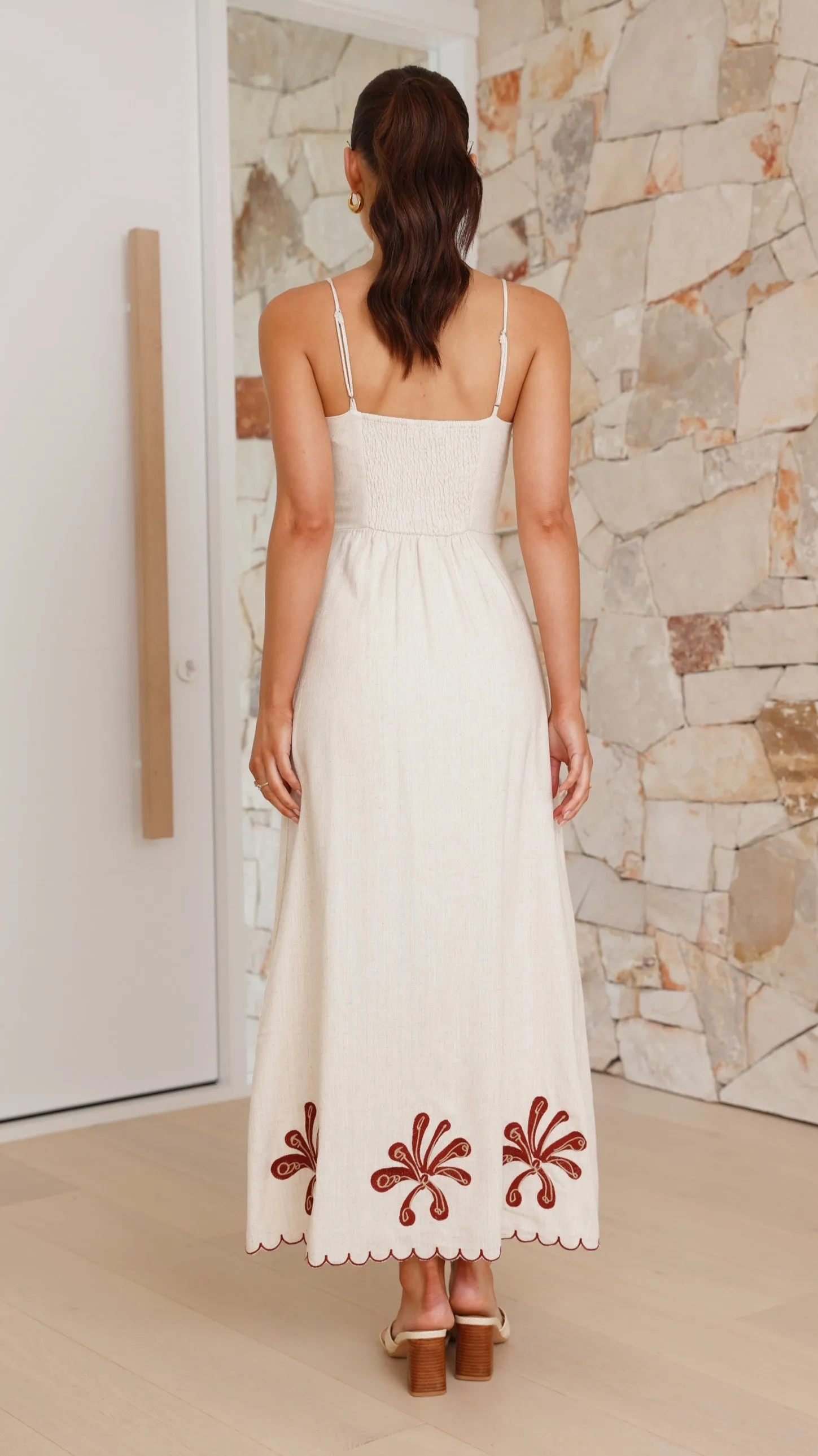 Daya Maxi Dress - Natural / Brown Billy J