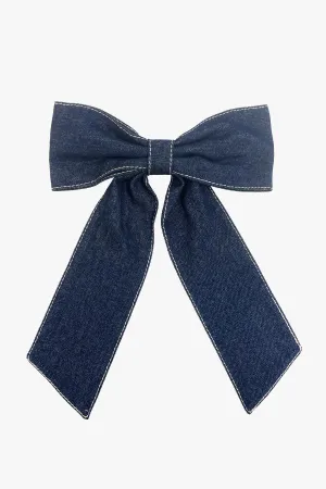 Denim Bow Hair Clip Annasui