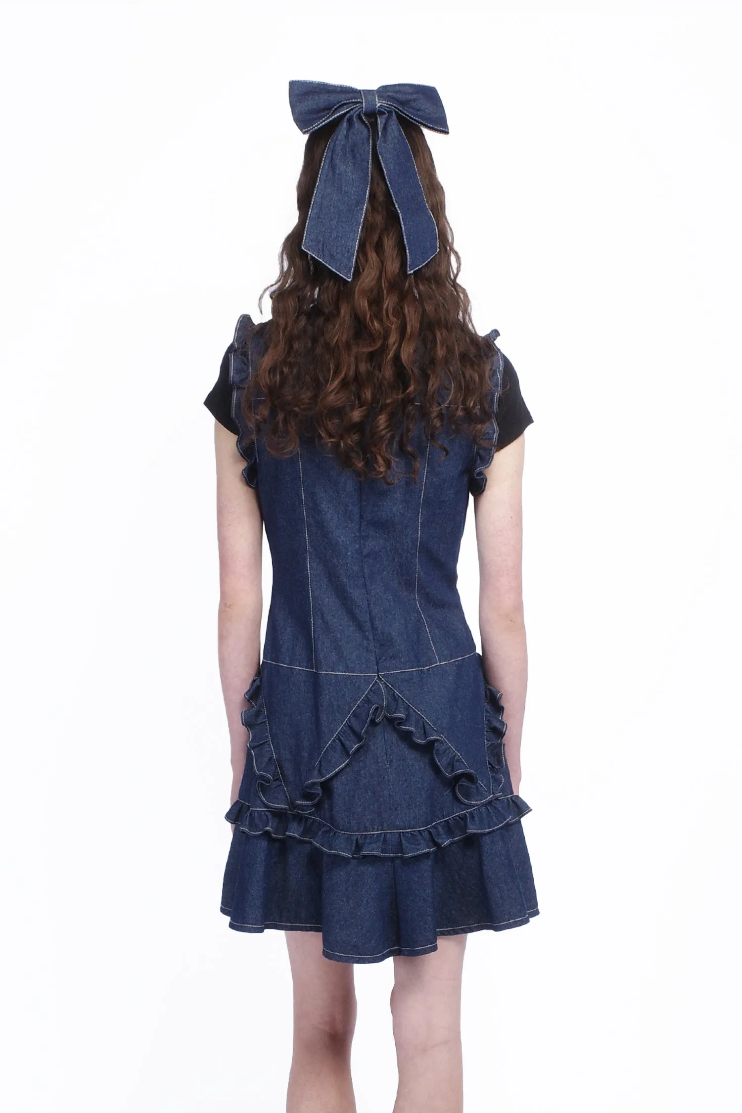 Denim Ruffle Dress Annasui