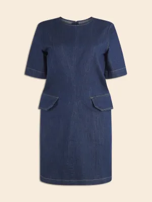 Denim Utility Mini Dress Banana Republic