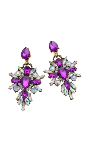 DIAMANTE DROP EARRINGS Gloria Lanvin