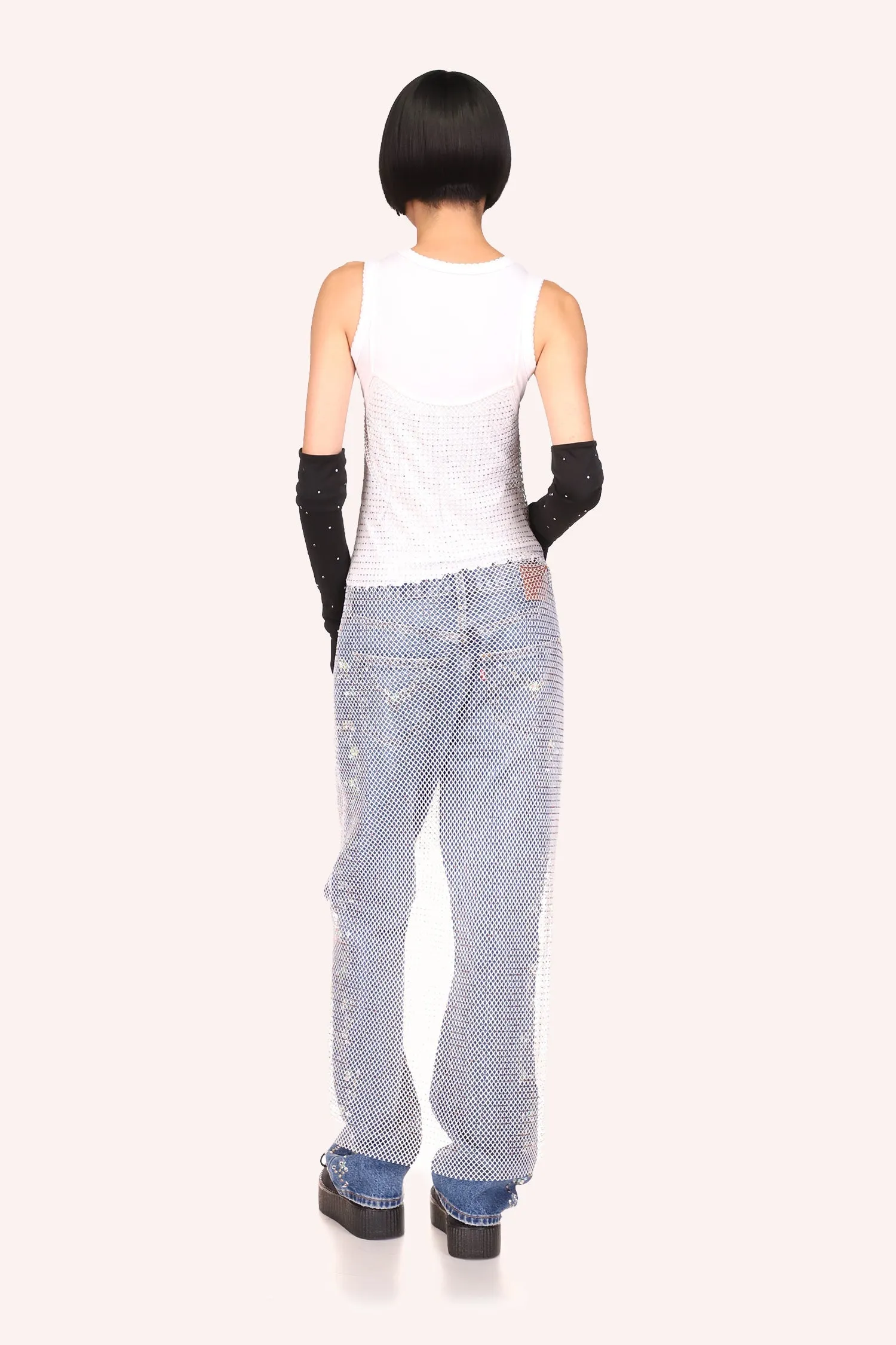 Diamond Netting Slip Dress Annasui