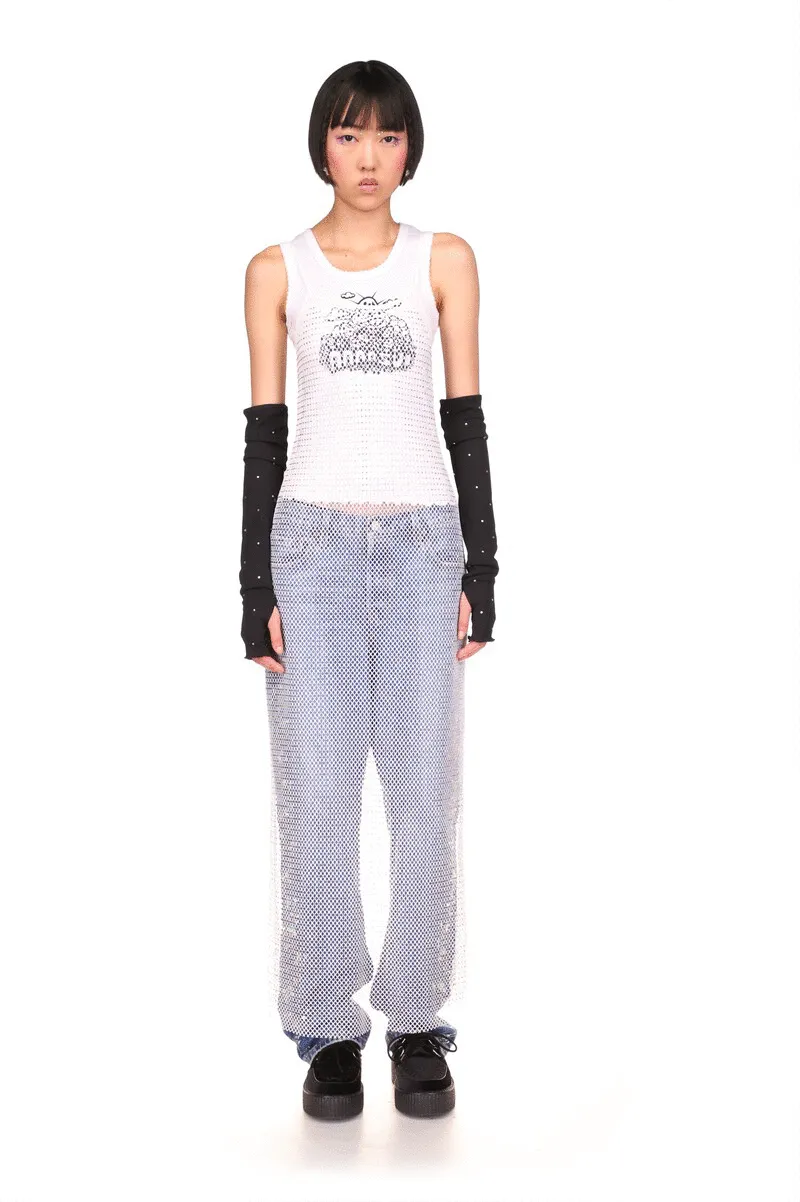 Diamond Netting Slip Dress Annasui