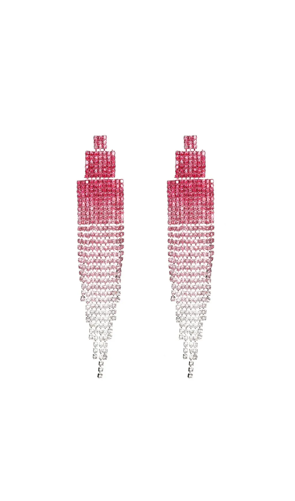 Dix Rhinestone Tassel Earrings Gloria Lanvin