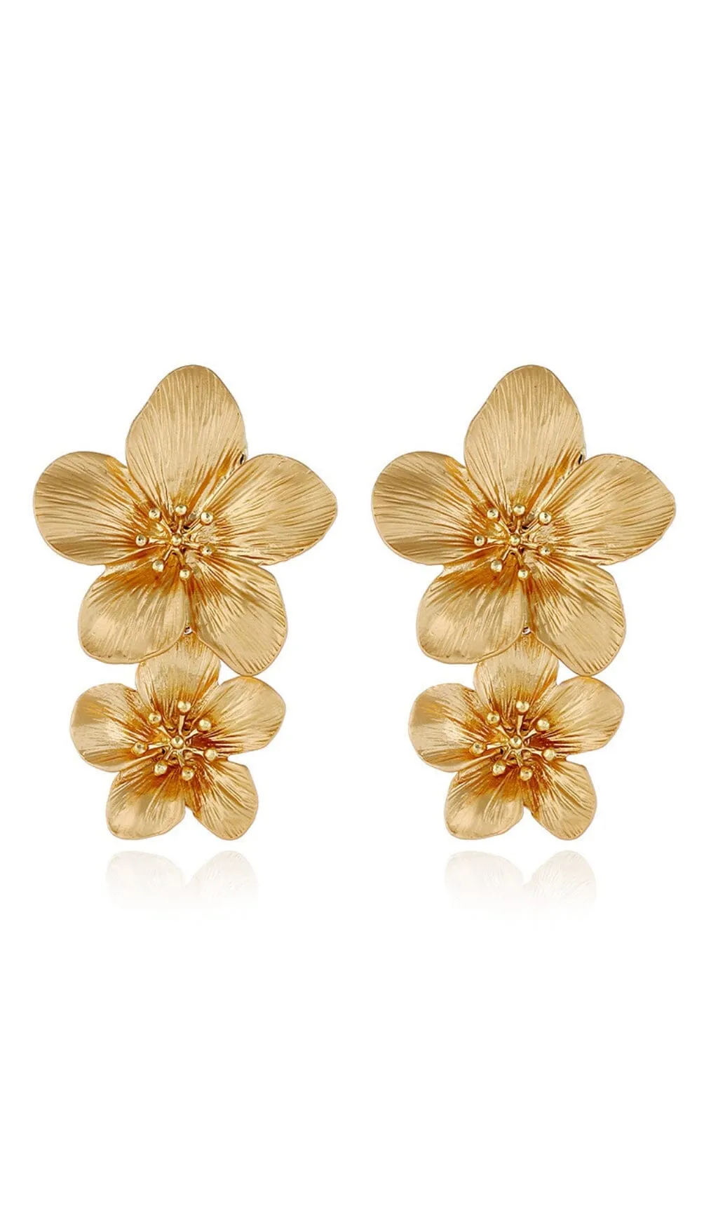 DOUBLE FLOWER EARRINGS Gloria Lanvin