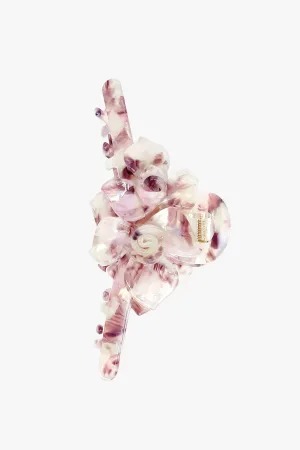 Double Flower Large Jaw Clip- Lavender Annasui