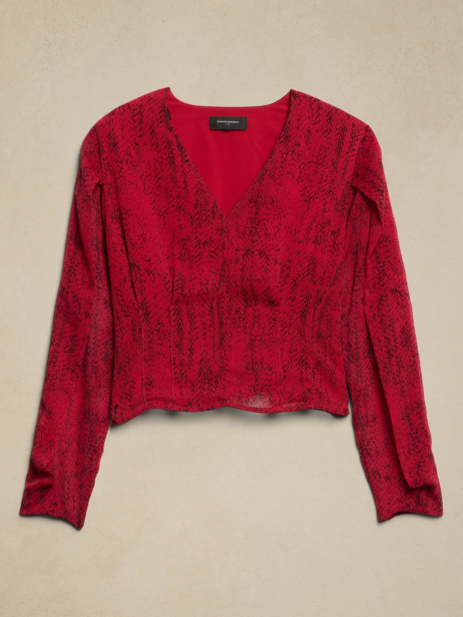 Draped-Sleeve Top Banana Republic