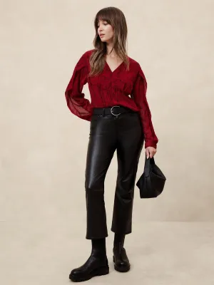 Draped-Sleeve Top Banana Republic