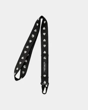 Drewe Keychain | Black / Natural Heart C Pinstripe Carhartt WIP