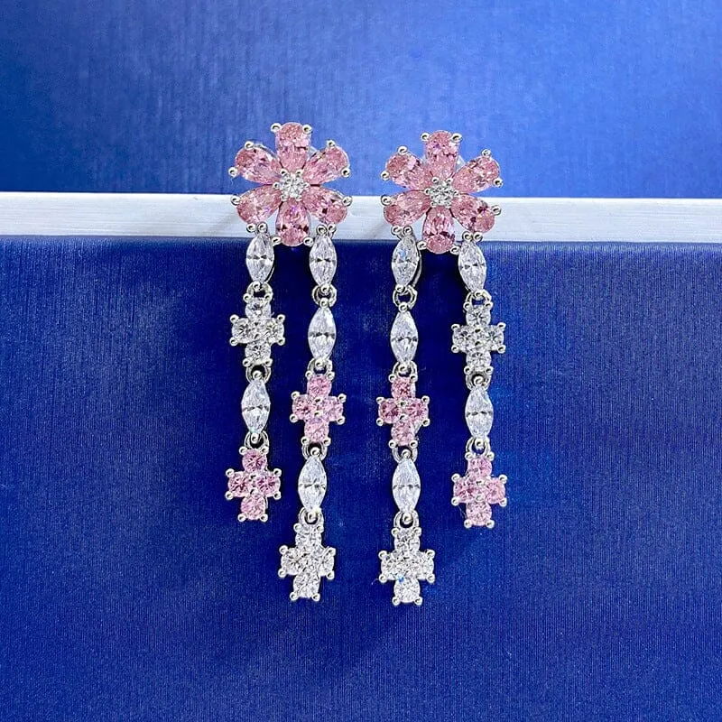 DROP SHAPED FLOWER EARRINGS Gloria Lanvin