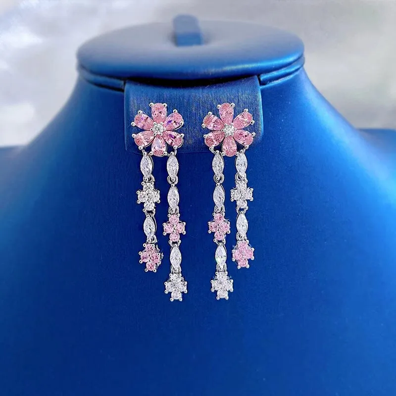 DROP SHAPED FLOWER EARRINGS Gloria Lanvin