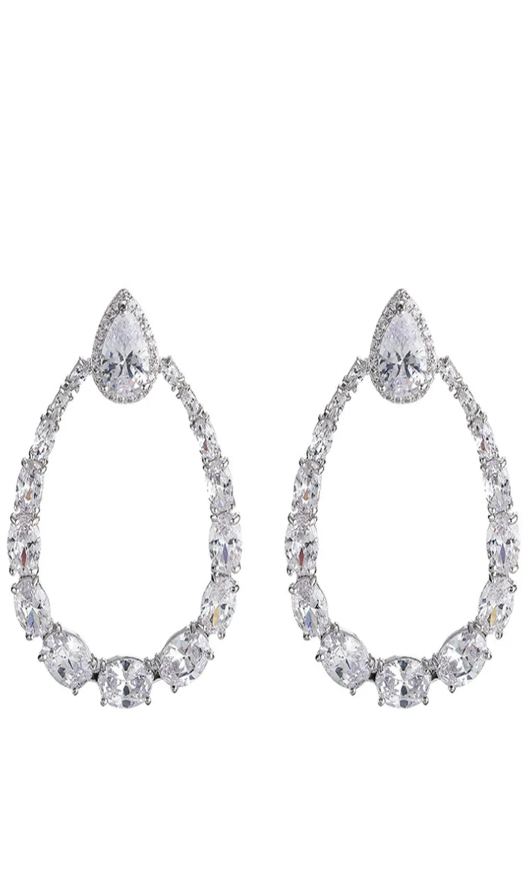 DROP-SHAPED ZIRCON EARRINGS Gloria Lanvin