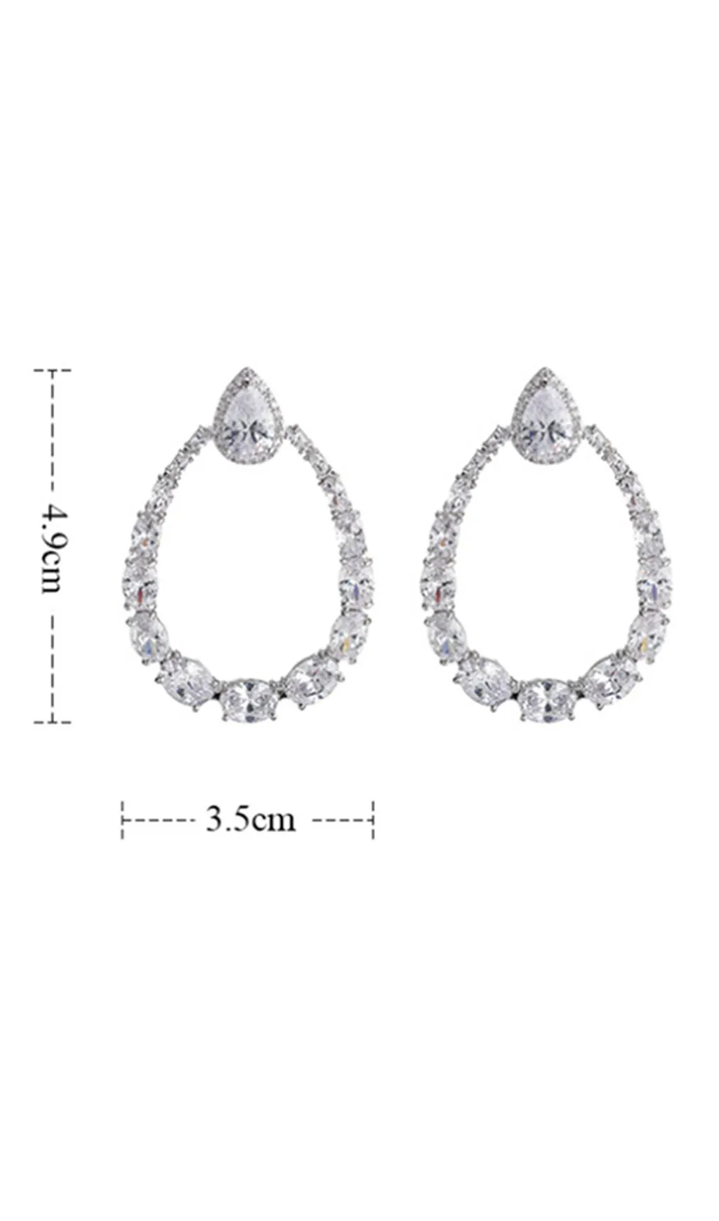 DROP-SHAPED ZIRCON EARRINGS Gloria Lanvin