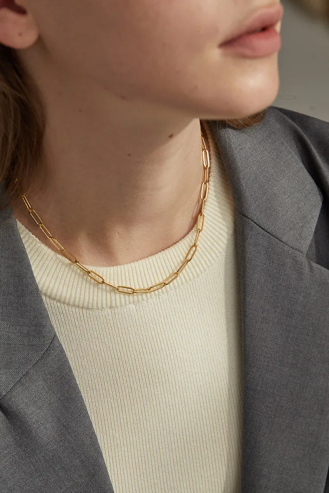 Elaine Paper Clip Chain Necklace