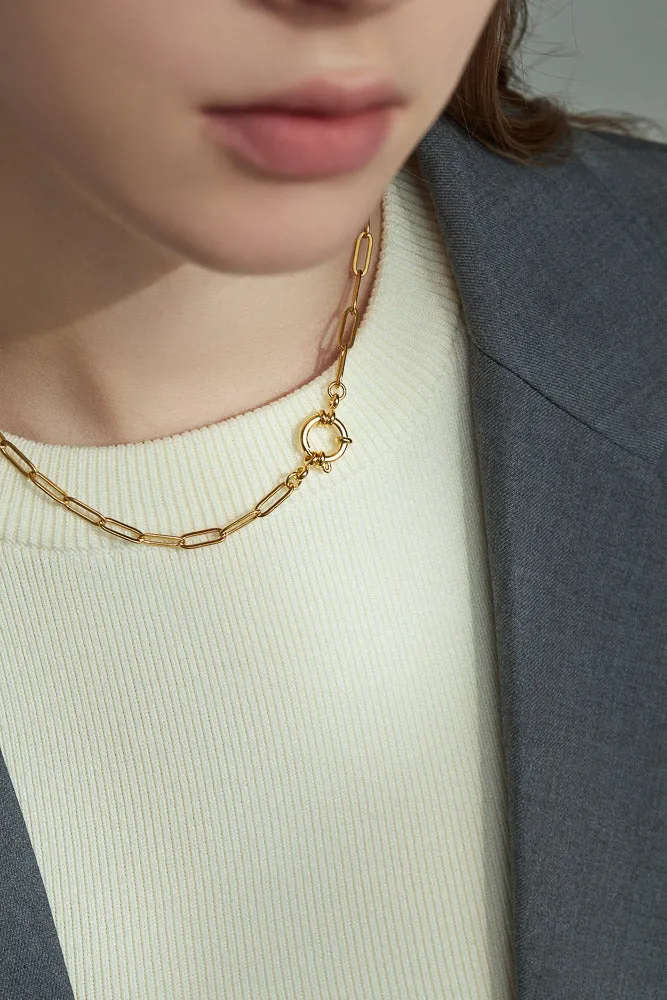 Elaine Paper Clip Chain Necklace
