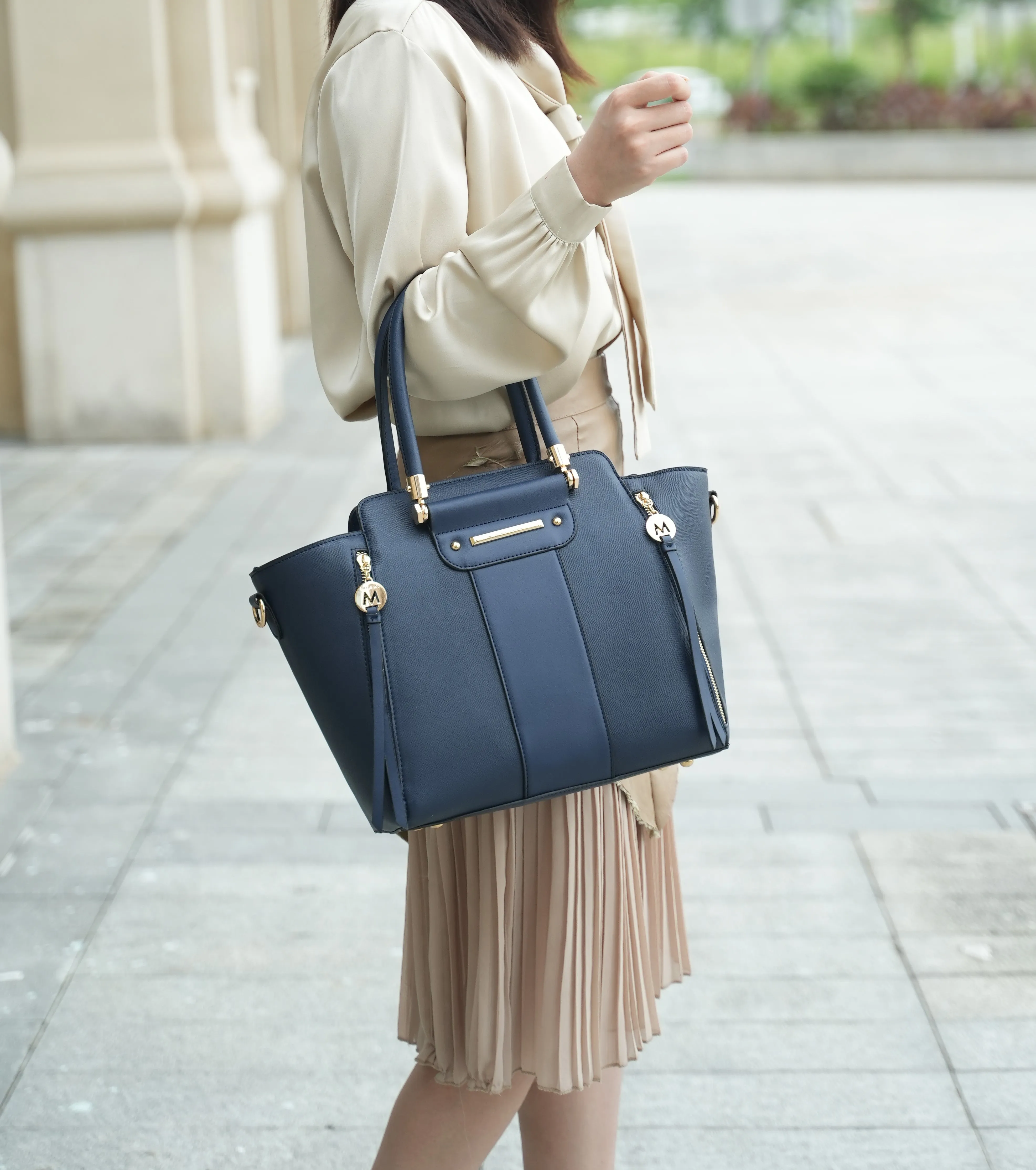 Eliana Vegan Leather Womens Tote Bag with wallet