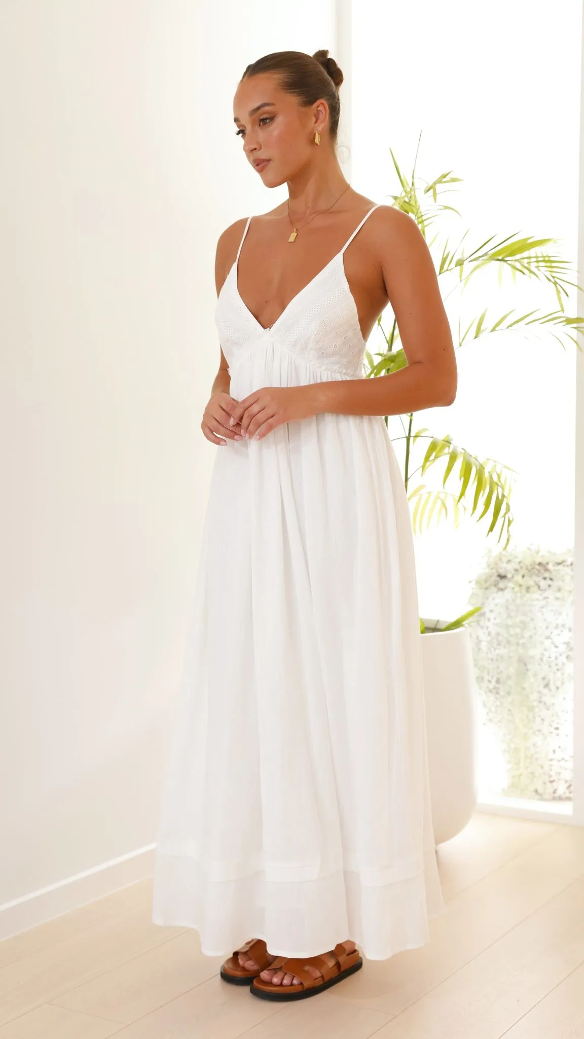 Elouise Maxi Dress - White Billy J
