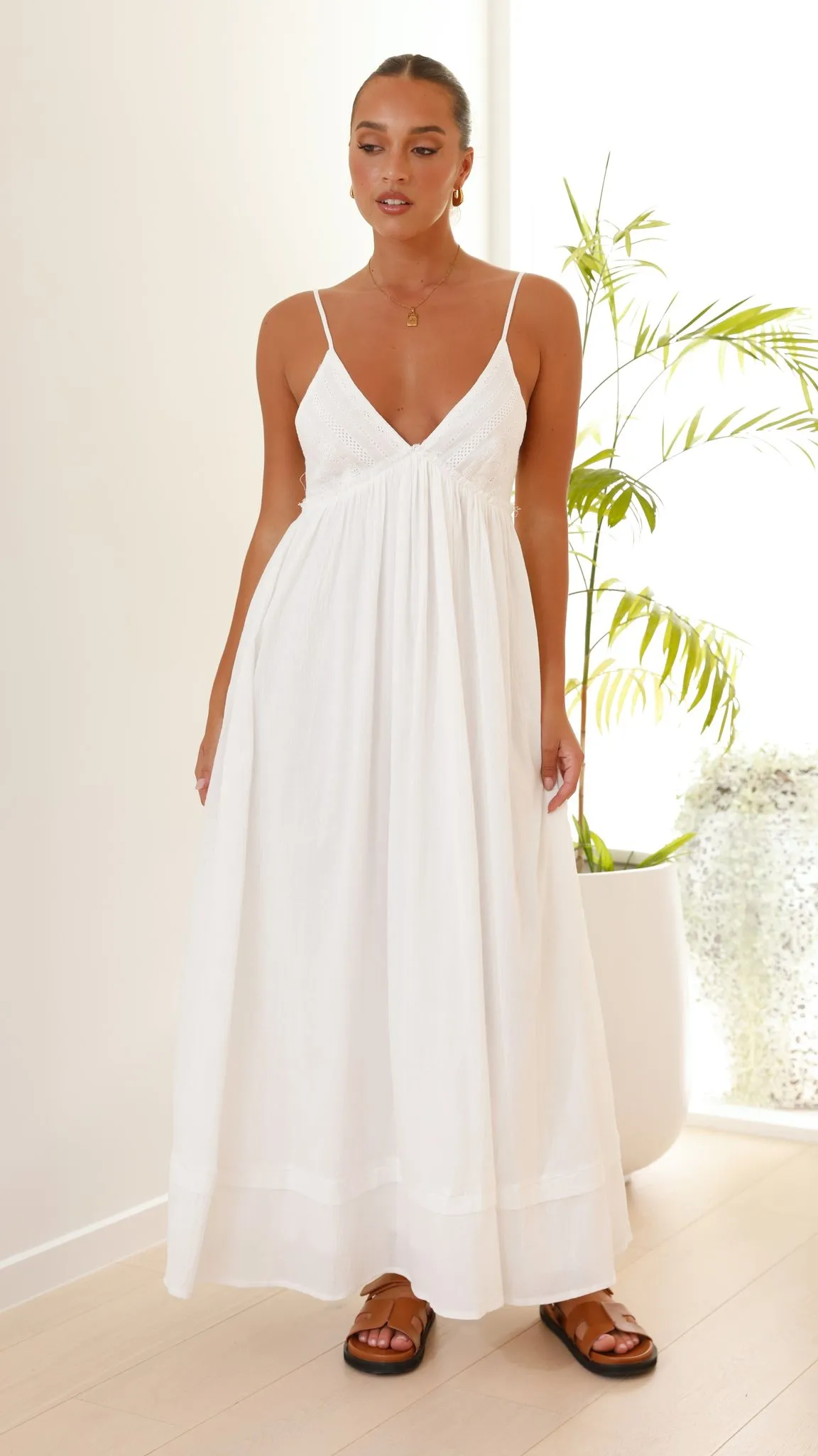 Elouise Maxi Dress - White Billy J