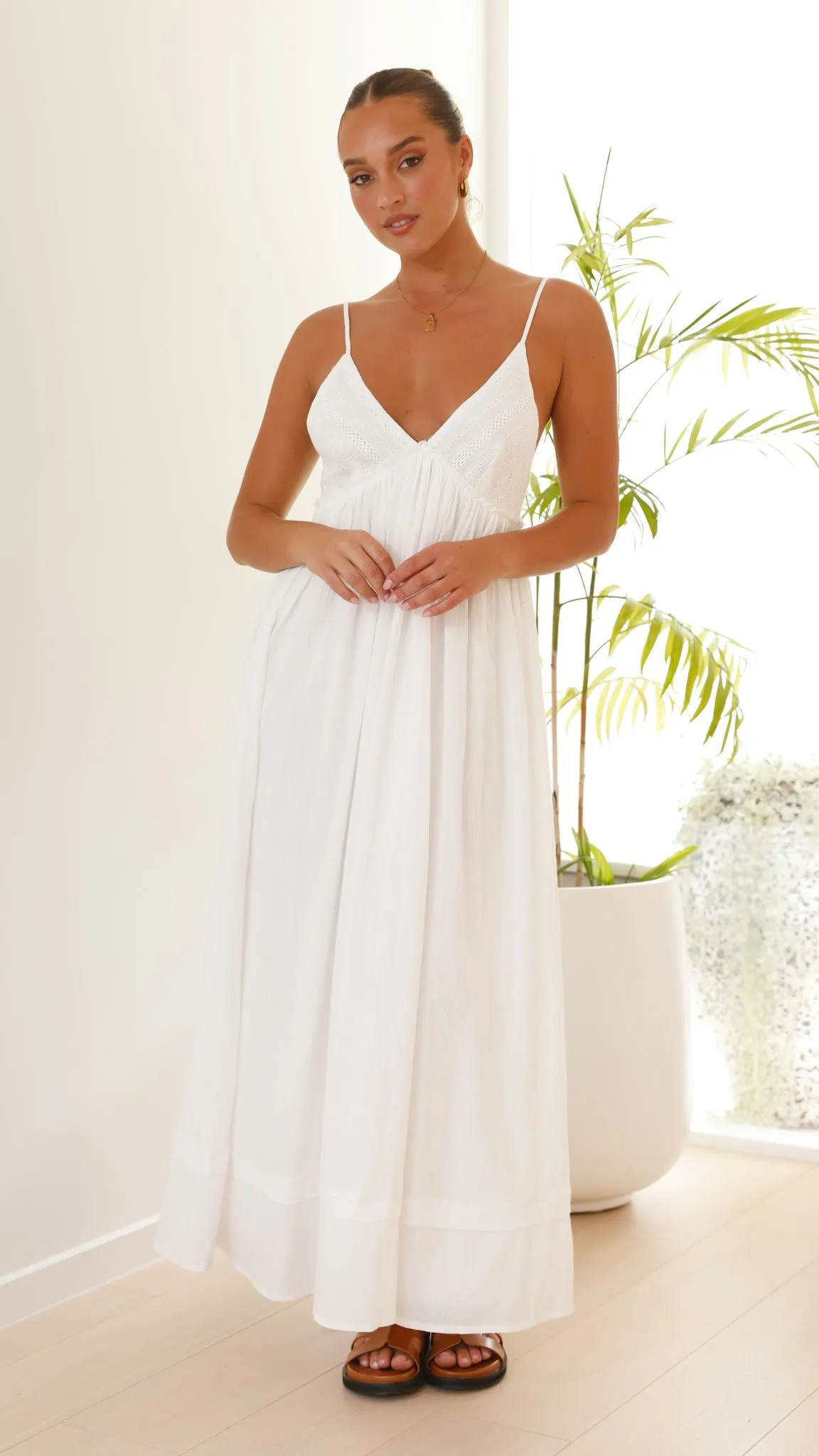 Elouise Maxi Dress - White Billy J