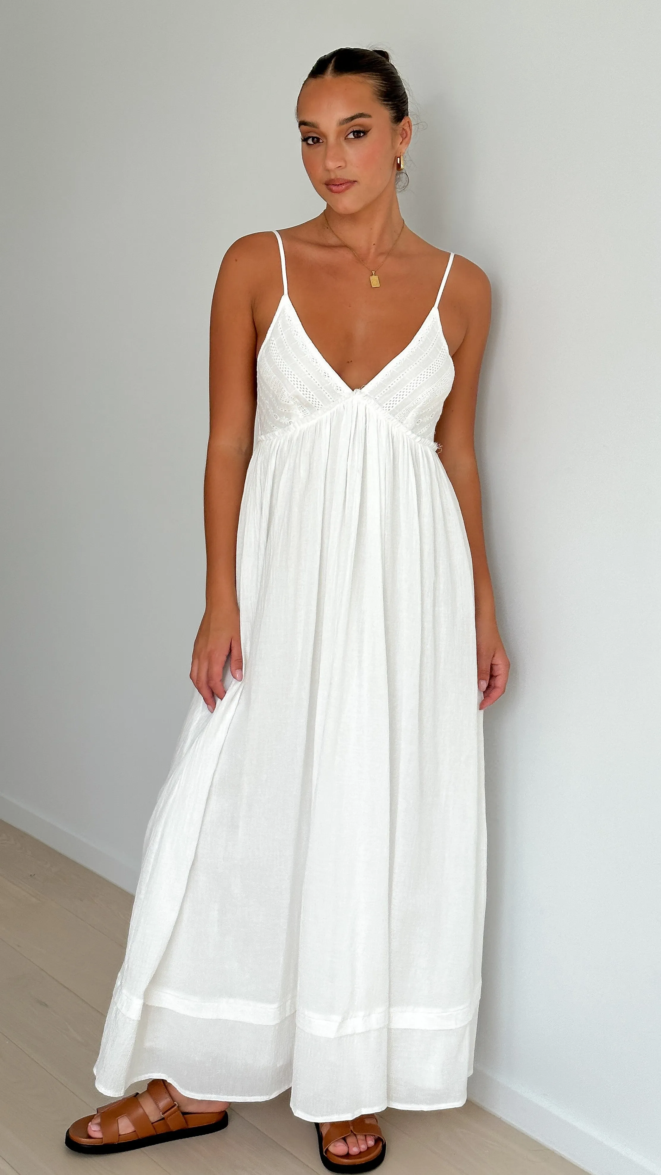 Elouise Maxi Dress - White Billy J
