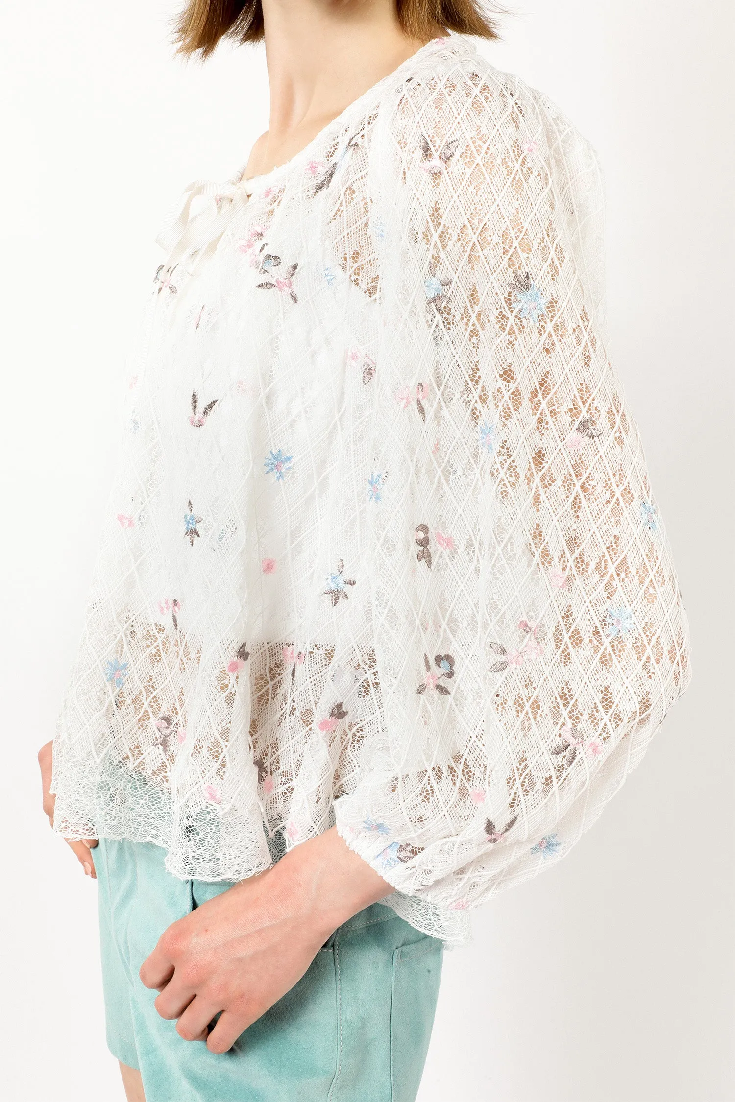 Embroidered Lacey Trellis Blouse Annasui