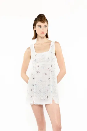 Embroidered Lacey Trellis Mini Dress Annasui