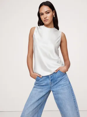 Emie Silk Tank Banana Republic
