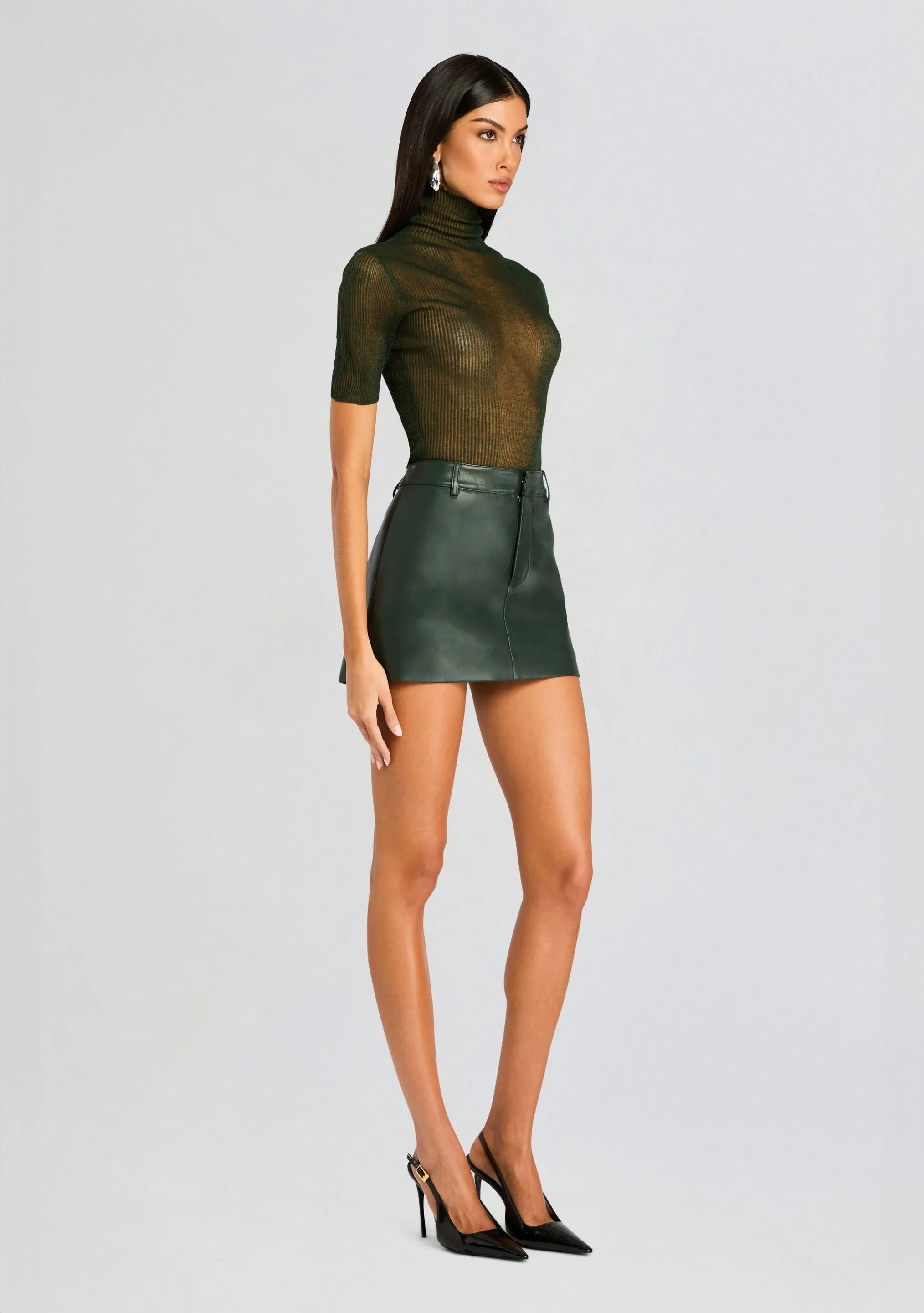 Emilia Faux Leather Mini Skirt