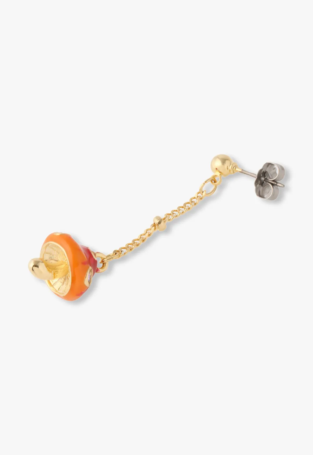 Enchanted Mini Mushroom Earrings - Gold Annasui