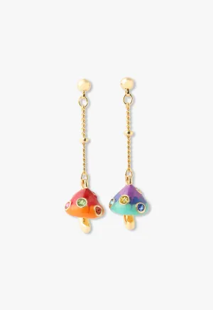 Enchanted Mini Mushroom Earrings - Gold Annasui