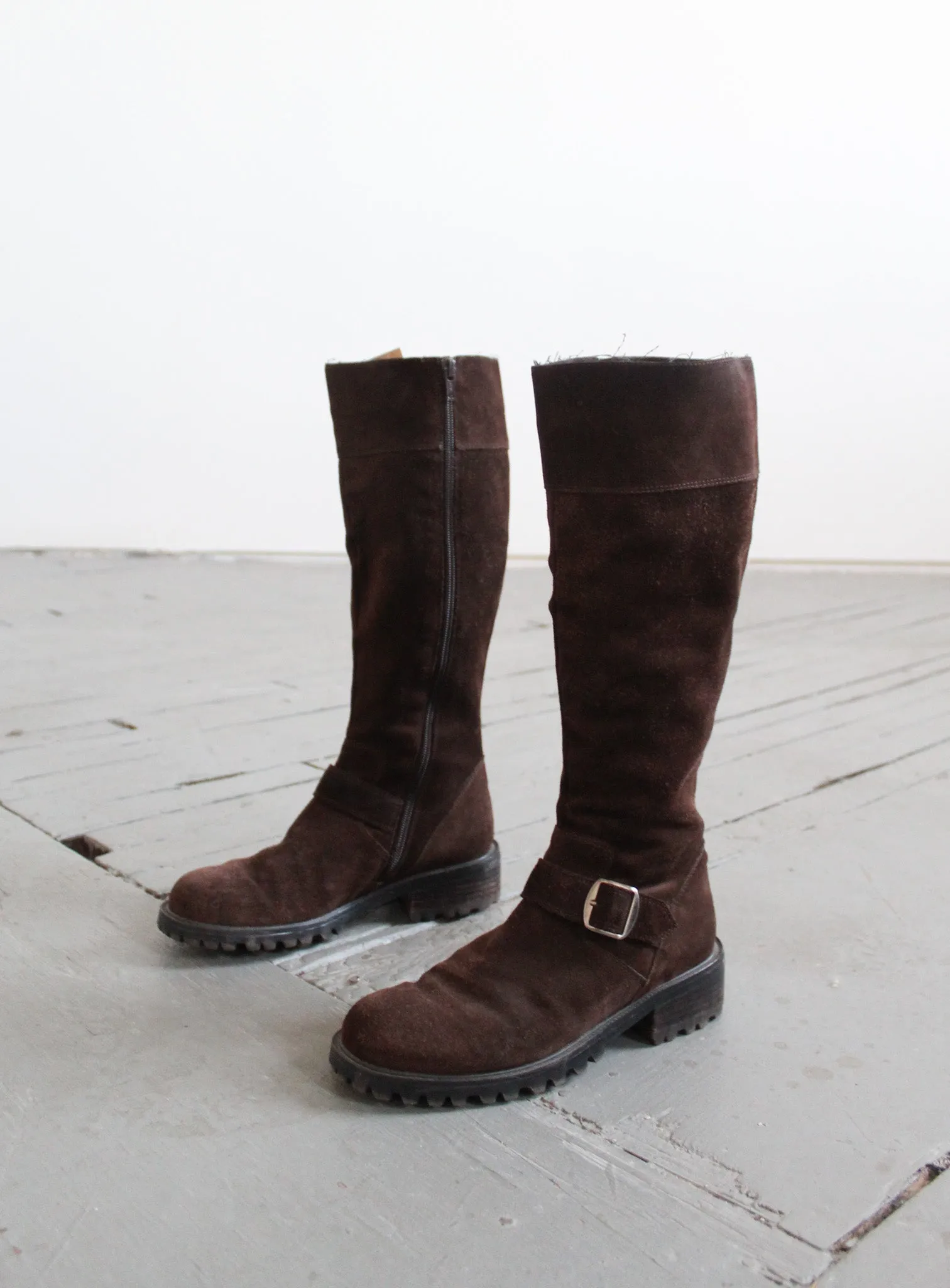 espresso suede boots 1919 Vintage