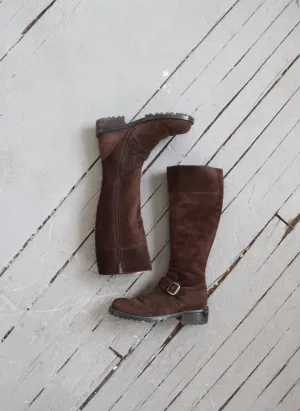 espresso suede boots 1919 Vintage