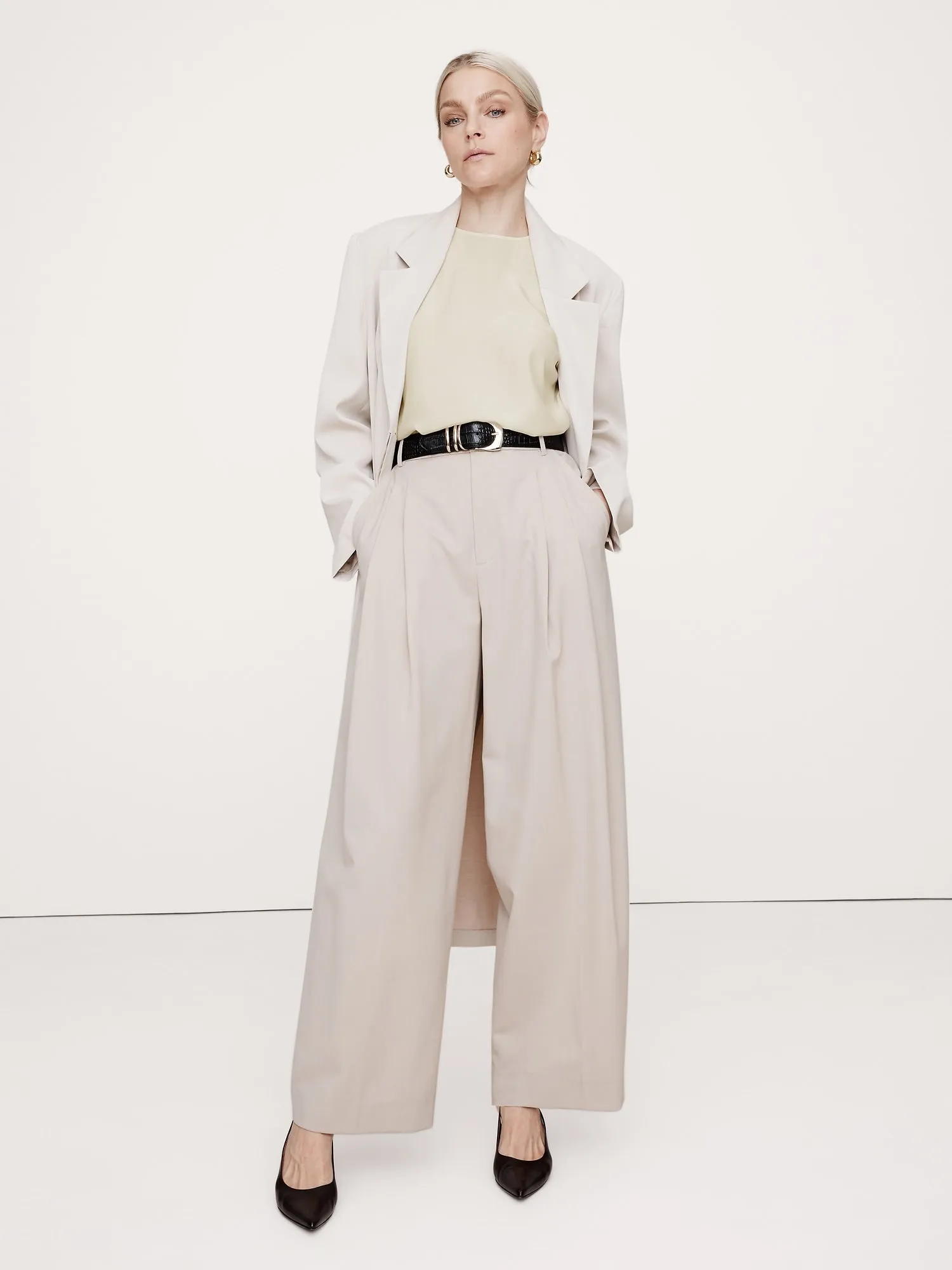 Essential Silk Top Banana Republic