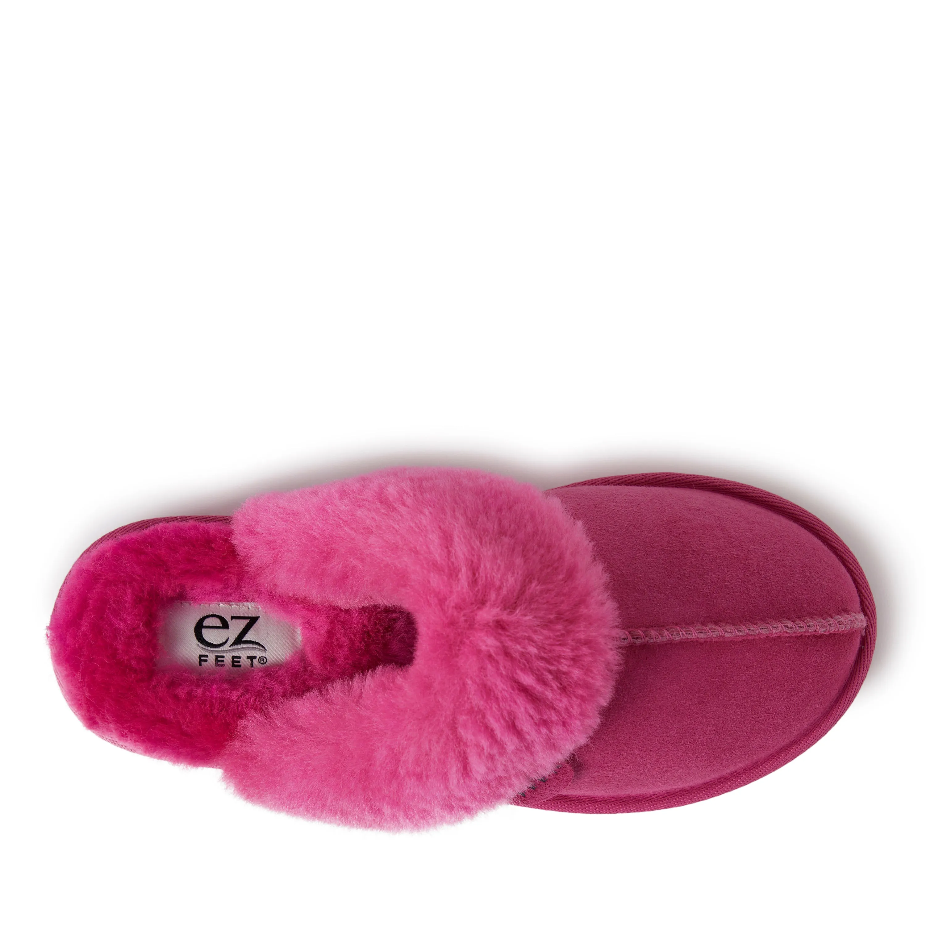 EZ Feet Womens Genuine Shearling Scuff Slipper