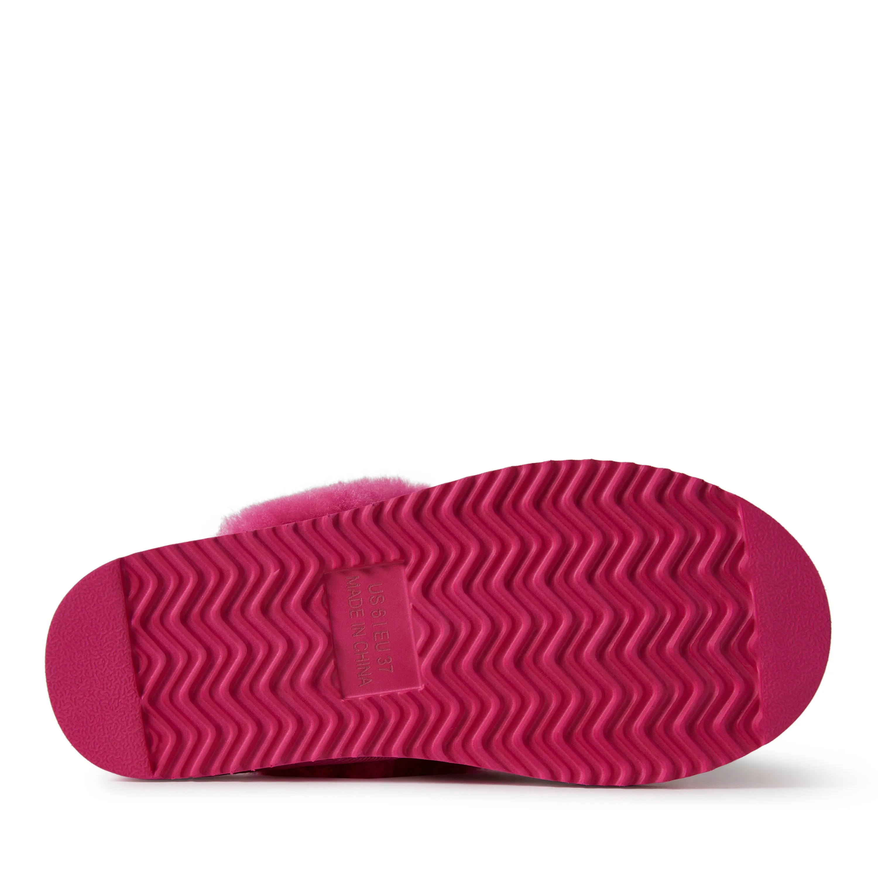 EZ Feet Womens Genuine Shearling Scuff Slipper