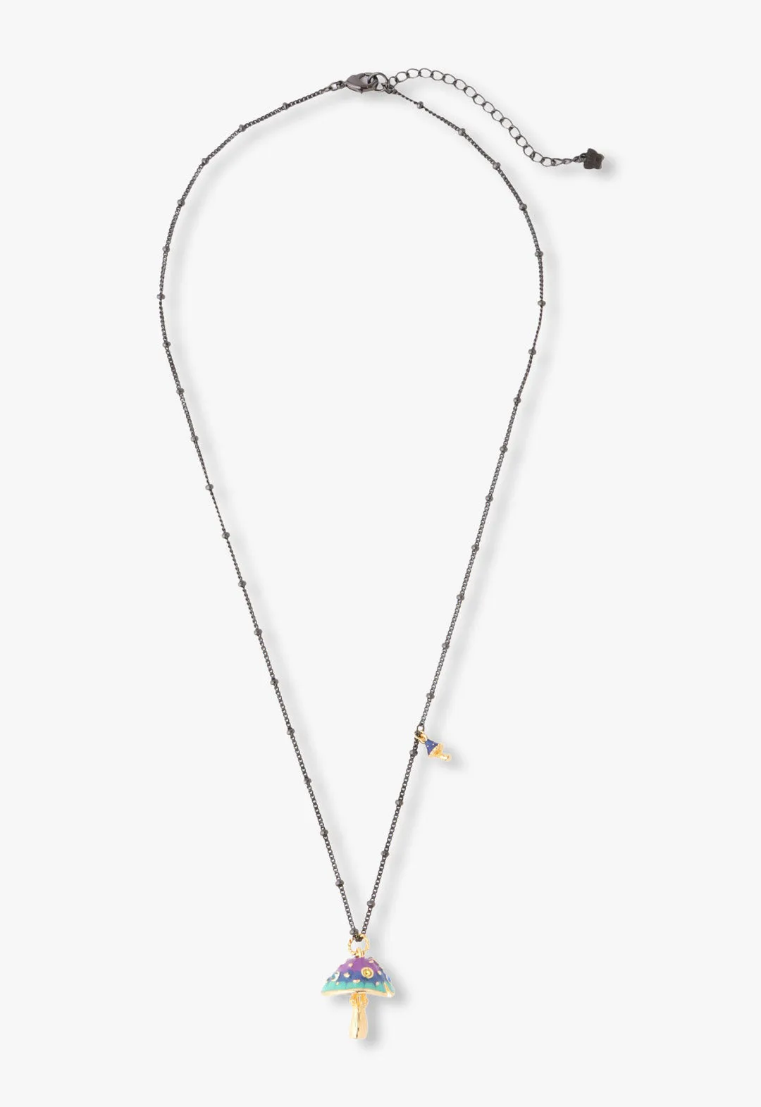 Fairytale Mushroom Necklace - Gunmetal Annasui