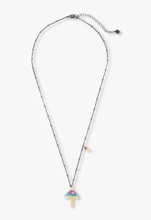 Fairytale Mushroom Necklace - Gunmetal Annasui