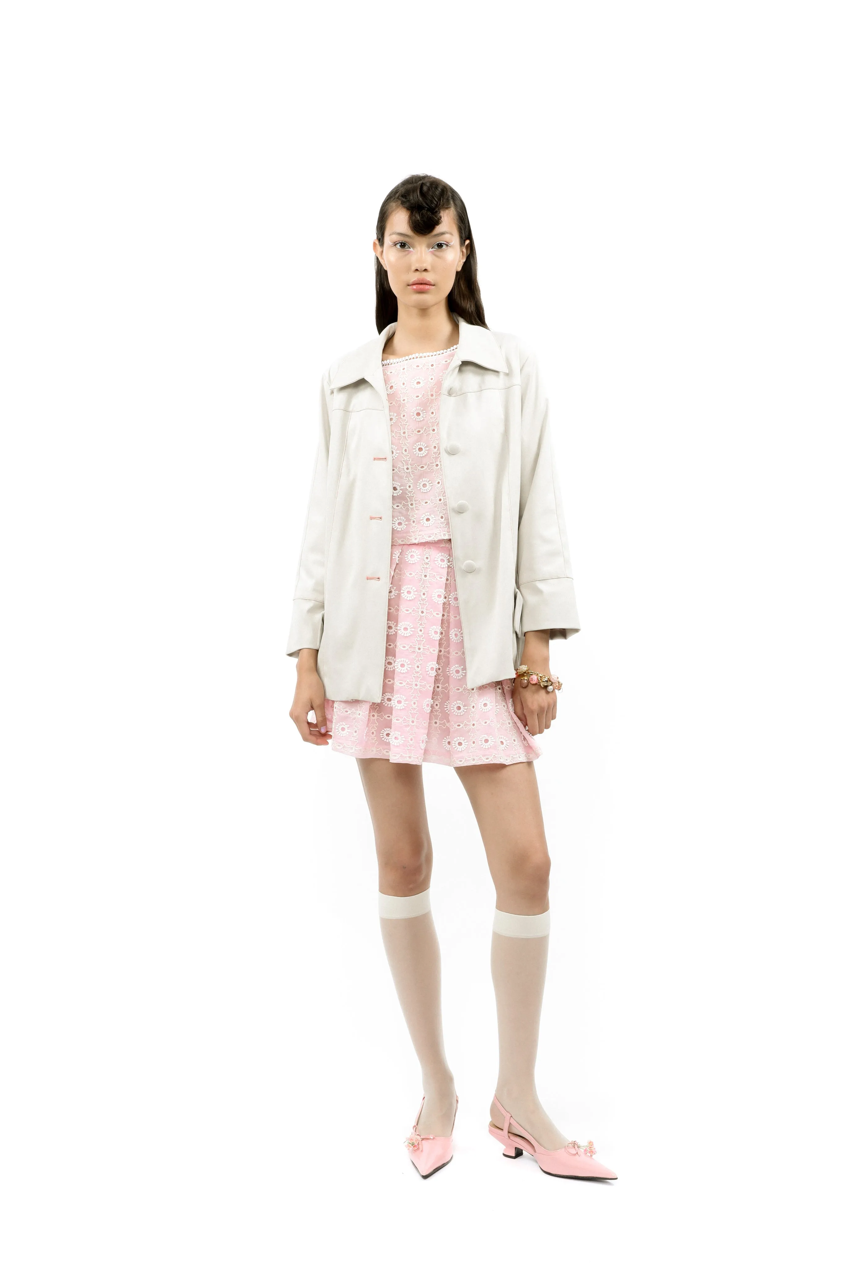 Faux Suede Coat Annasui