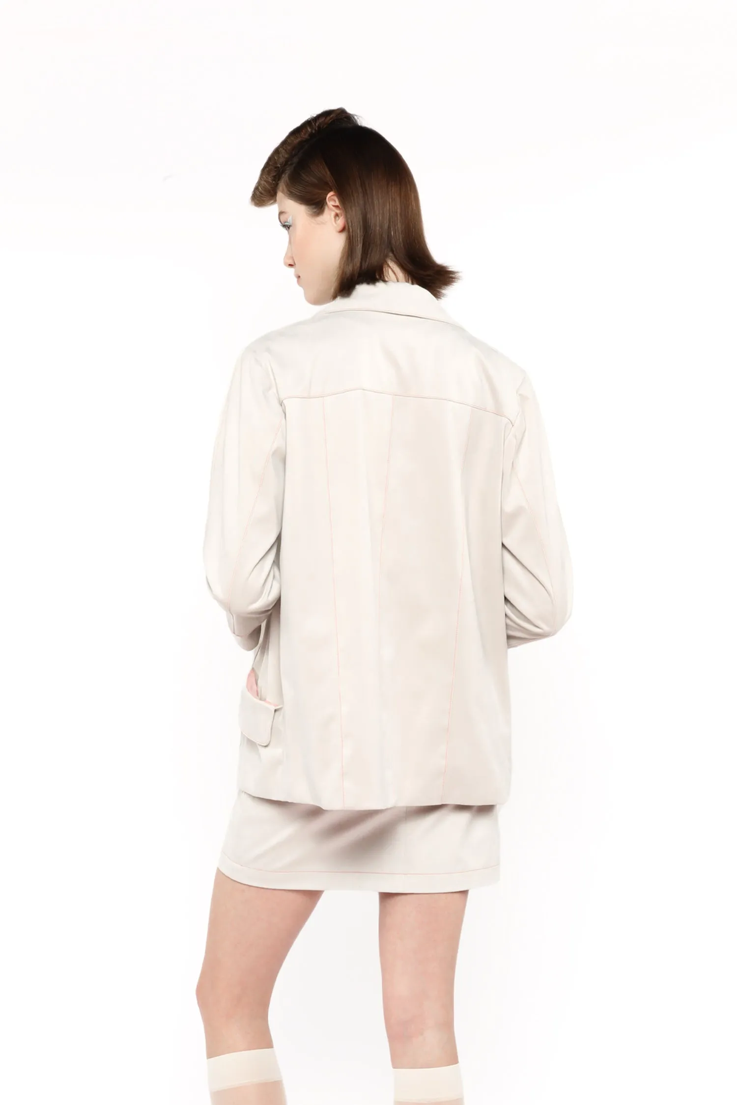 Faux Suede Coat Annasui