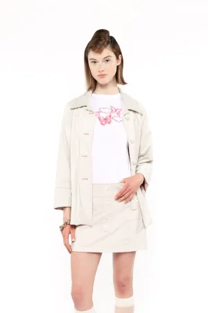 Faux Suede Coat Annasui