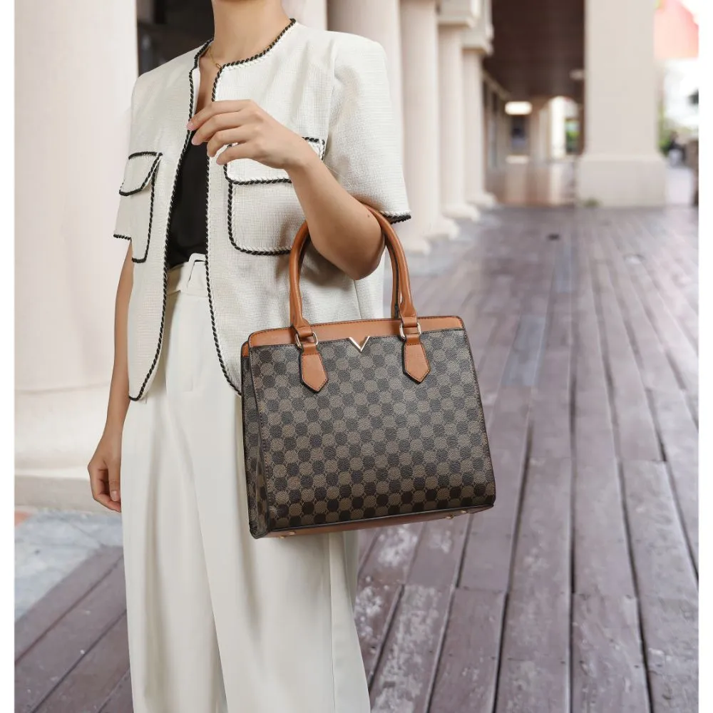 Finnley Vegan Leather Womens 3 Pc Satchel Bag, Crossbody & Wristlet -3-piece set