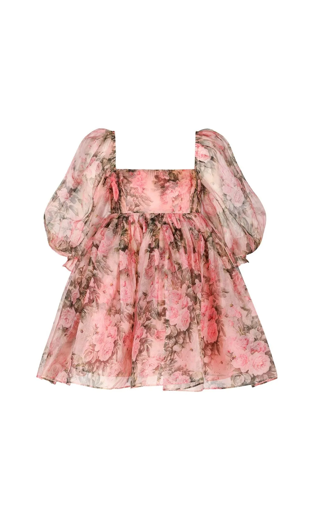 FLORAL PRINED PUFF MINI DRESS Gloria Lanvin