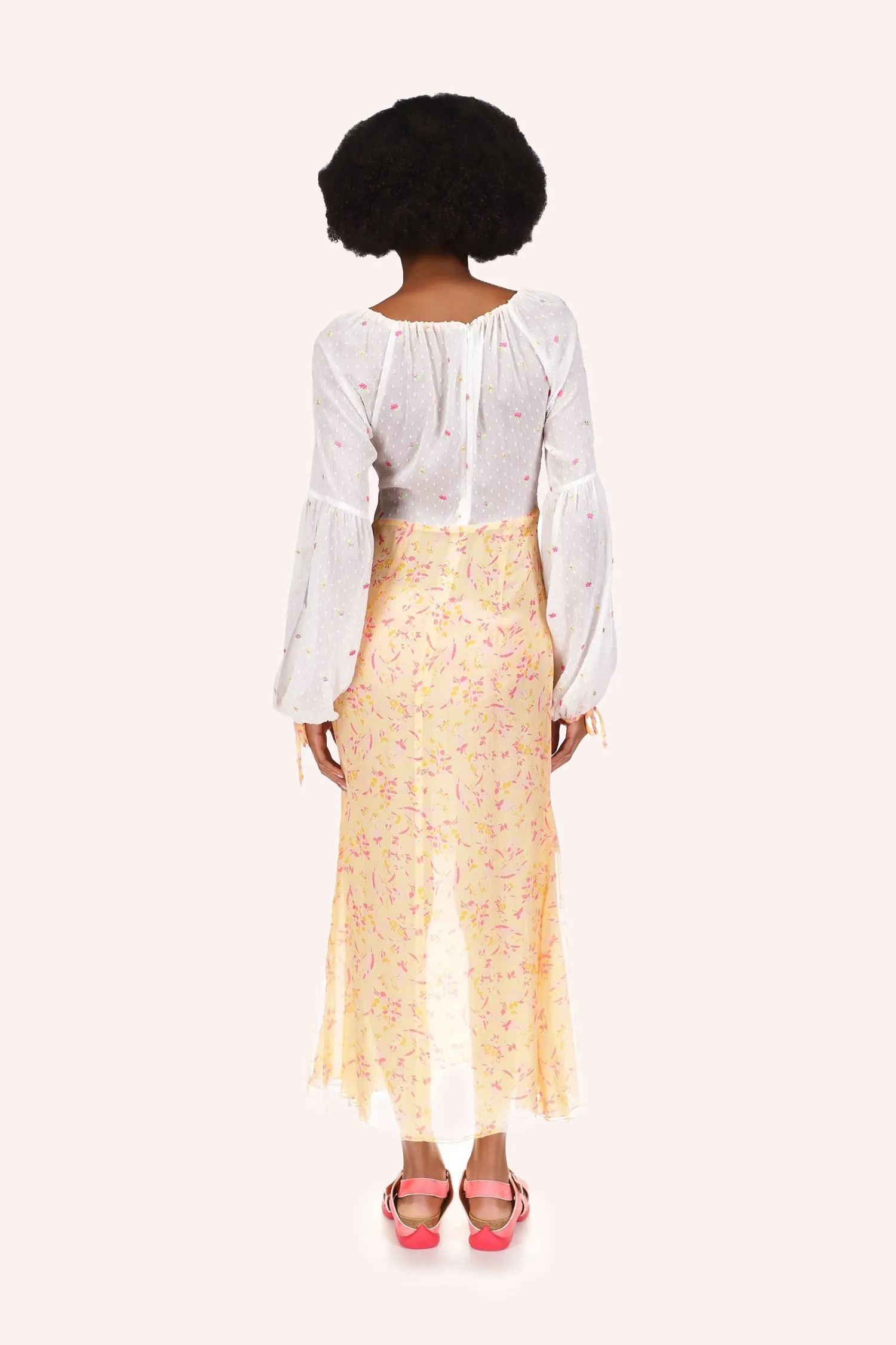 Floral Swiss Dot & Arcadia Blossom Princess Dress Annasui