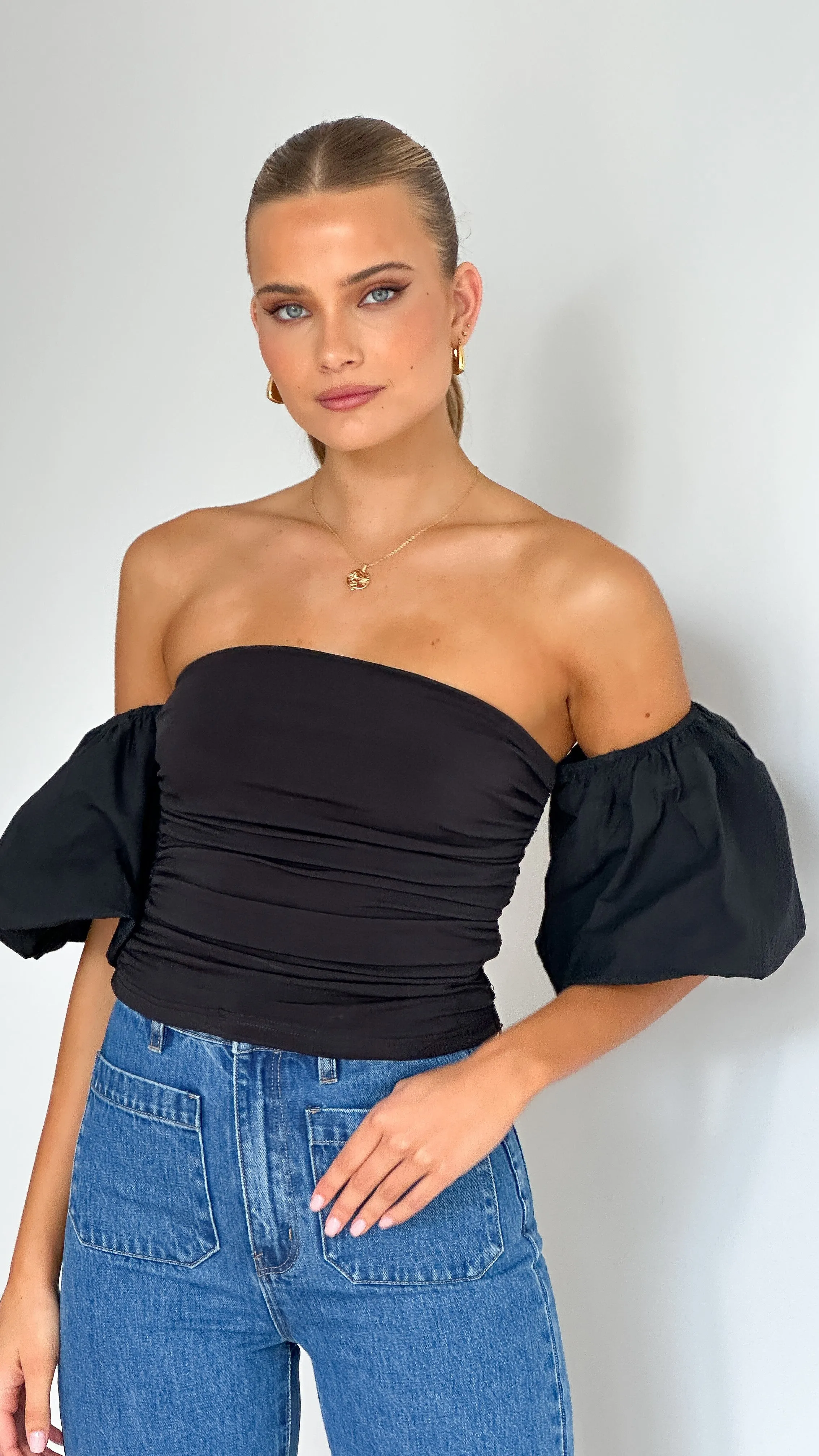 Florence Crop Top - Black Billy J