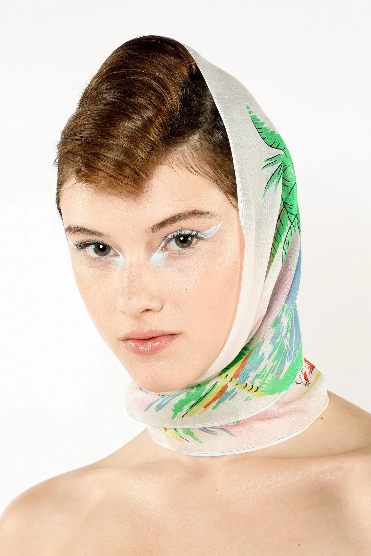 Florida Silk Voile Long Scarf Annasui