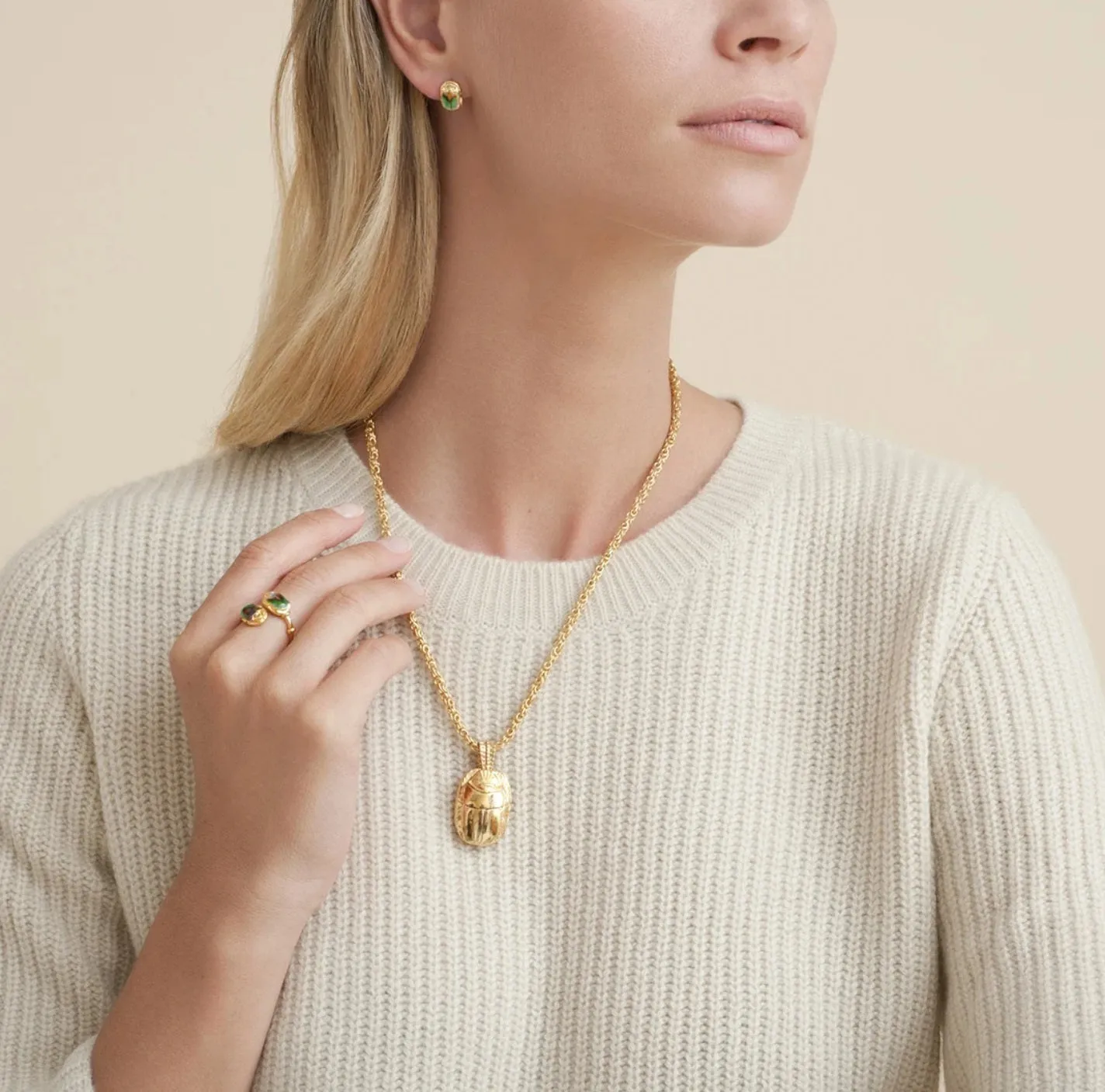 GAS BIJOUX - SCARABEE SHORT GOLD NECKLACE
