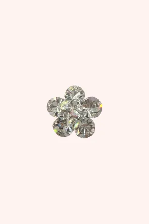Gemstone Flower Hair Pin Silver Annasui
