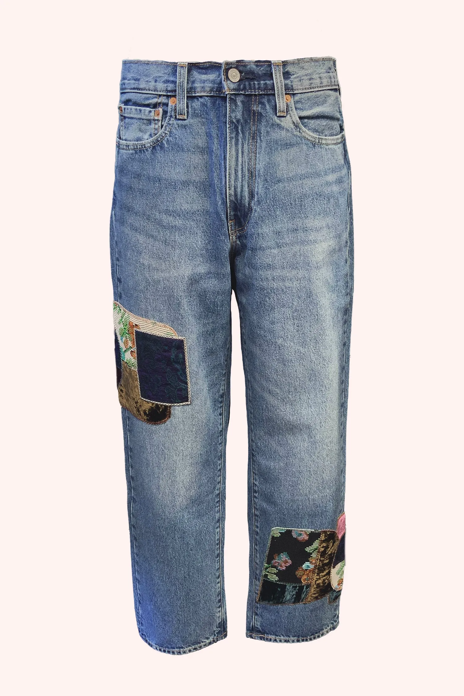 Genderless Patchwork Jeans Annasui