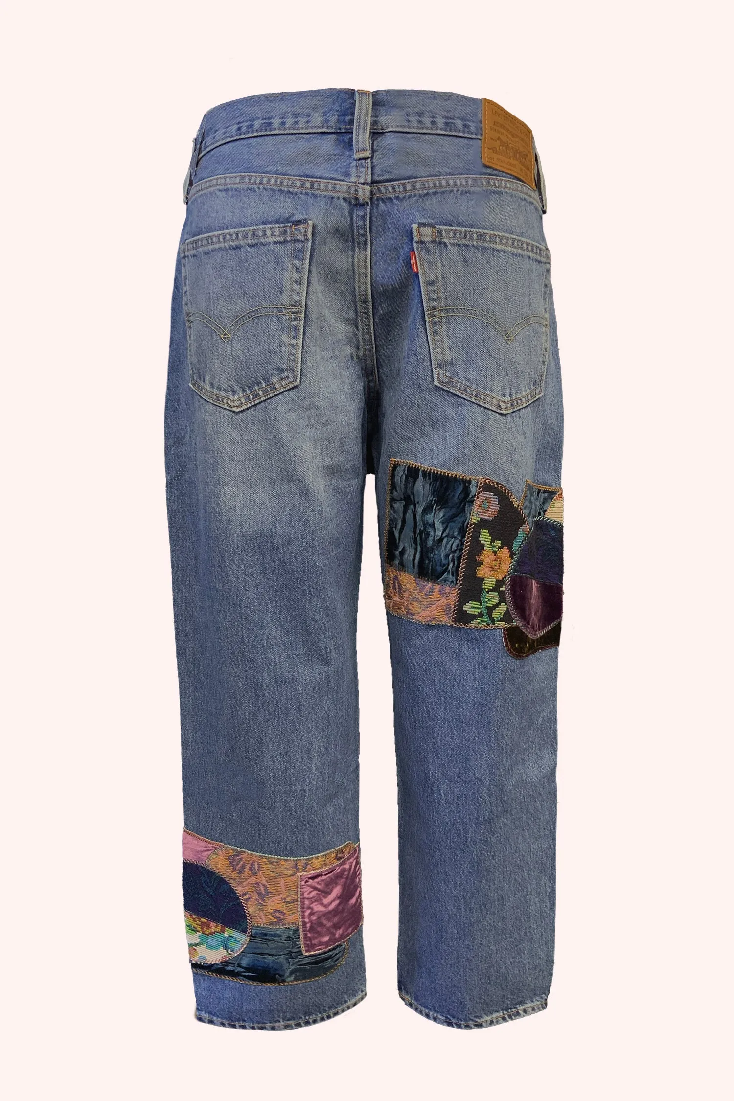 Genderless Patchwork Jeans Annasui